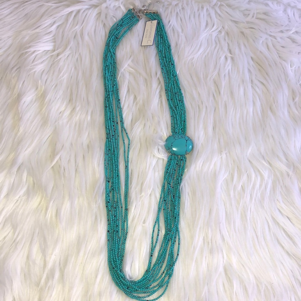 Turquoise multi strand necklace NWT